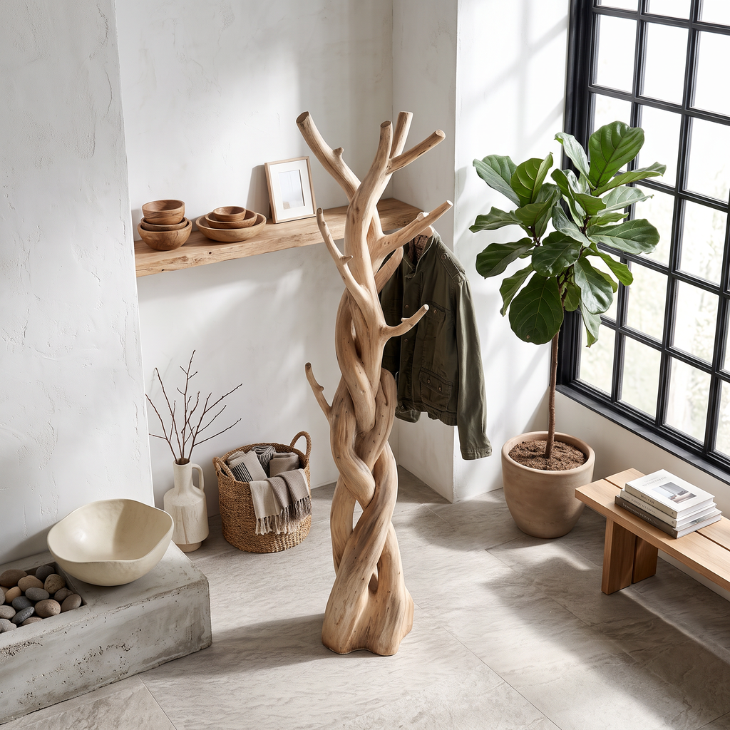 Rustic Tree Coat Rack Bedroom Closet